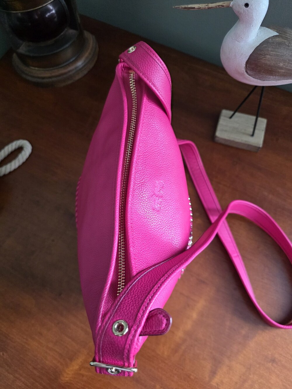 Coach 35373 Whiplash Mini Duffle Pink Ruby Leather Bucket Bag - Picture 13 of 16